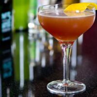 blended scotch, rouge vermouth, cherry heering, orange juice