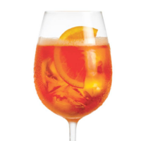 aperol, sparkling wine, sparkling water