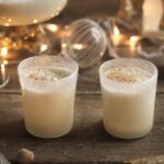 rum or whisky, eggs, lactose free milk and cream, nutmeg, cinnamon